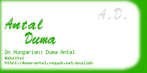 antal duma business card